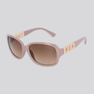 Millie Mae Fifi Sunglasses - Pink & Rose Gold Chain