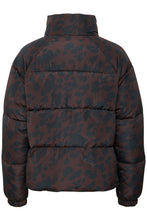Load image into Gallery viewer, ICHI Frigg Leopard Puffer Jacket - Chocolate Torte