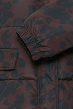 Load image into Gallery viewer, ICHI Frigg Leopard Puffer Jacket - Chocolate Torte