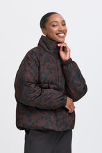 Load image into Gallery viewer, ICHI Frigg Leopard Puffer Jacket - Chocolate Torte