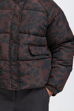 Load image into Gallery viewer, ICHI Frigg Leopard Puffer Jacket - Chocolate Torte