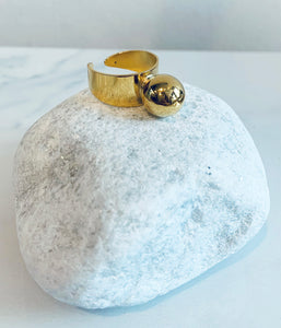 Gold Plated Large Bead Ring