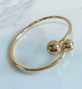 Gold Plated Torque Crossover Bangle