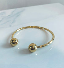 Load image into Gallery viewer, Gold Plated Torque Bangle
