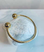 Load image into Gallery viewer, Gold Plated Torque Bangle