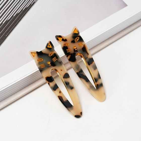 Tortoiseshell Effect Cat Hair Clips