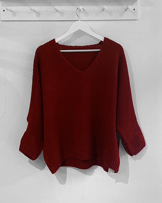 Jessie Mohair Jumper - Wine