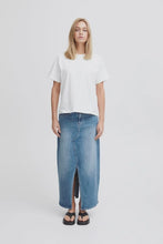 Load image into Gallery viewer, ICHI Twiggy Denim Maxi Skirt - Light Blue Wash