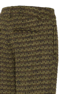 ICHI Kate Mosley Stripe Jacquard Trousers - Mayfly