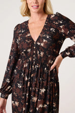 Load image into Gallery viewer, Maeve Autumnal Leaf Midi Dress