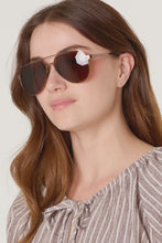 Load image into Gallery viewer, Amelia Aviator Sunglasses - Brown