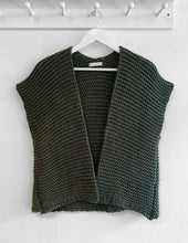 Load image into Gallery viewer, Paulette Sleeveless Wool Blend Ribbed Cardigan - Khaki