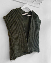 Load image into Gallery viewer, Paulette Sleeveless Wool Blend Ribbed Cardigan - Khaki