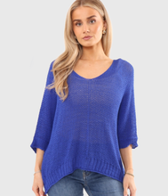 Load image into Gallery viewer, Rachelle Open Stitch Jumper - Royal Blue