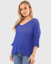 Load image into Gallery viewer, Rachelle Open Stitch Jumper - Royal Blue