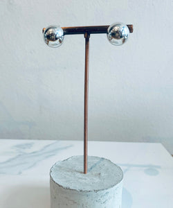 Sterling Silver Large Ball Stud Earrings