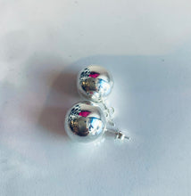 Load image into Gallery viewer, Sterling Silver Large Ball Stud Earrings