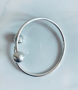 Silver Plated Torque Crossover Bangle