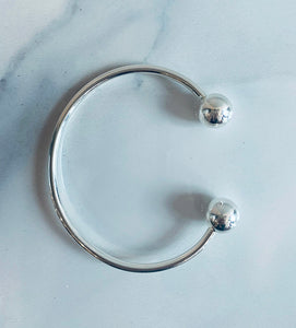 Silver Plated Torque Bangle