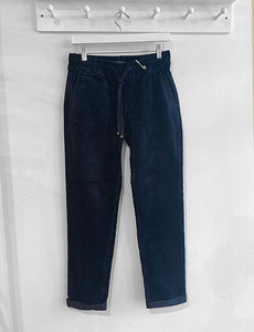Red Button Tessy Plain 10W Cotton Cord Trousers - Navy