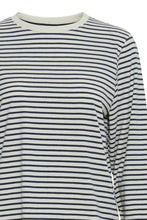 Load image into Gallery viewer, ICHI Mira Stripe Cotton Top - Total Eclipse