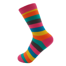 Load image into Gallery viewer, Miss Sparrow Bamboo Thick Stripe Socks - Bright