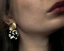Load image into Gallery viewer, Sarah Two Tone Disc Earrings