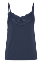 Load image into Gallery viewer, ICHI Like Lace Trimmed Camisole - Total Eclipse