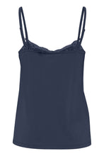 Load image into Gallery viewer, ICHI Like Lace Trimmed Camisole - Total Eclipse