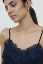 Load image into Gallery viewer, ICHI Like Lace Trimmed Camisole - Total Eclipse