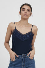 Load image into Gallery viewer, ICHI Like Lace Trimmed Camisole - Total Eclipse