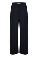 Load image into Gallery viewer, ICHI Kate Office Wide Legged Trousers - Total Eclipse