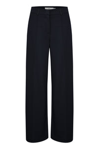 ICHI Kate Office Wide Legged Trousers - Total Eclipse