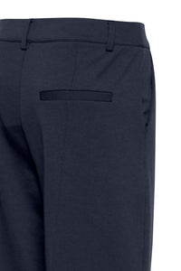 ICHI Kate Office Wide Legged Trousers - Total Eclipse
