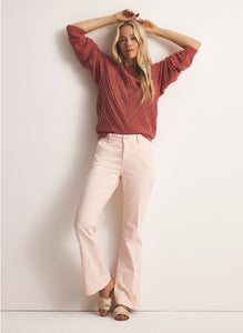 Red Button Bibette Flared Legged Jeans - Blush