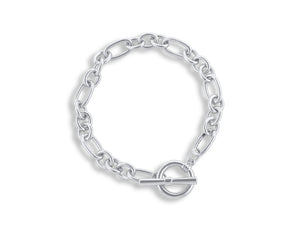 Maude Curb Chain Bracelet - Silver Plated