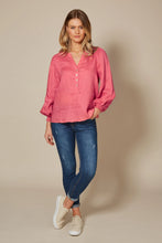 Load image into Gallery viewer, Eb &amp; Ive Capella Linen Balloon Sleeve Shirt - Candy