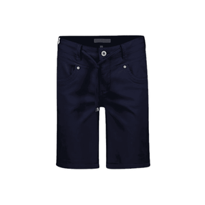 Red Button Relax Jog Cotton Shorts - Navy