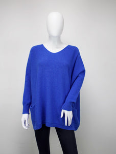Amelia Oversized Two Pocket Jumper - Royal Blue