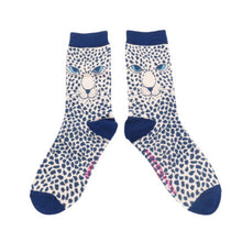 Load image into Gallery viewer, Miss Sparrow Leopard Bamboo Socks Box