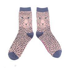 Load image into Gallery viewer, Miss Sparrow Leopard Bamboo Socks Box