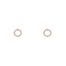 Load image into Gallery viewer, Keira Cubic Zirconia Circle Stud Earrings
