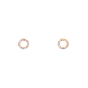 Keira Cubic Zirconia Circle Stud Earrings