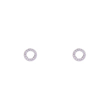 Load image into Gallery viewer, Keira Cubic Zirconia Circle Stud Earrings