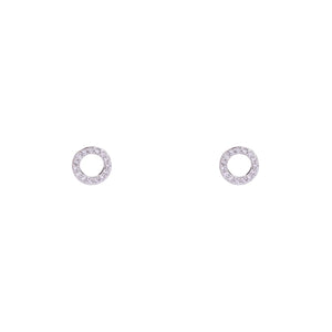 Keira Cubic Zirconia Circle Stud Earrings
