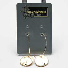 Load image into Gallery viewer, Hoop and Beaten Disc  Earrings