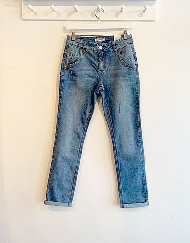 Red Button Flora Jeans - Light Blue Stone