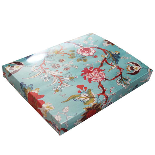 Teal Exotic Floral Gift Box