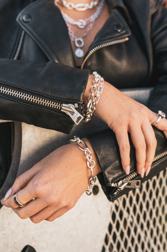 Maude Curb Chain Bracelet - Silver Plated