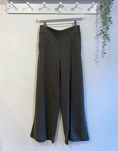ICHI Kate Pique Cotton Blend Trousers - Black